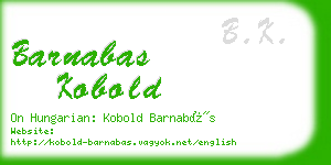 barnabas kobold business card